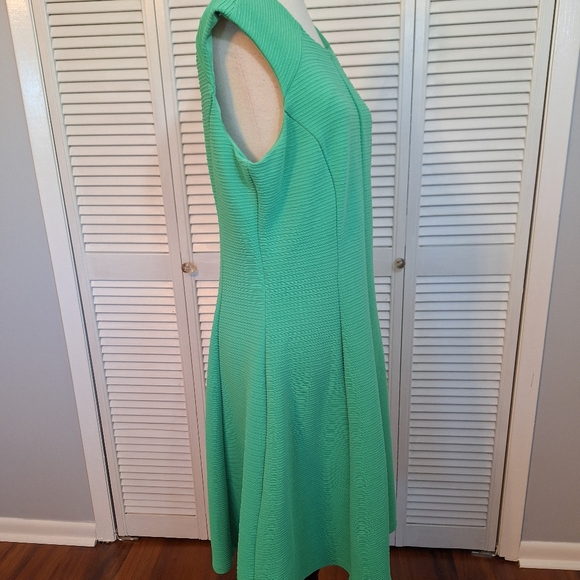 Sandra Darren textured for and flare dress sz 16 - Picture 5 of 8